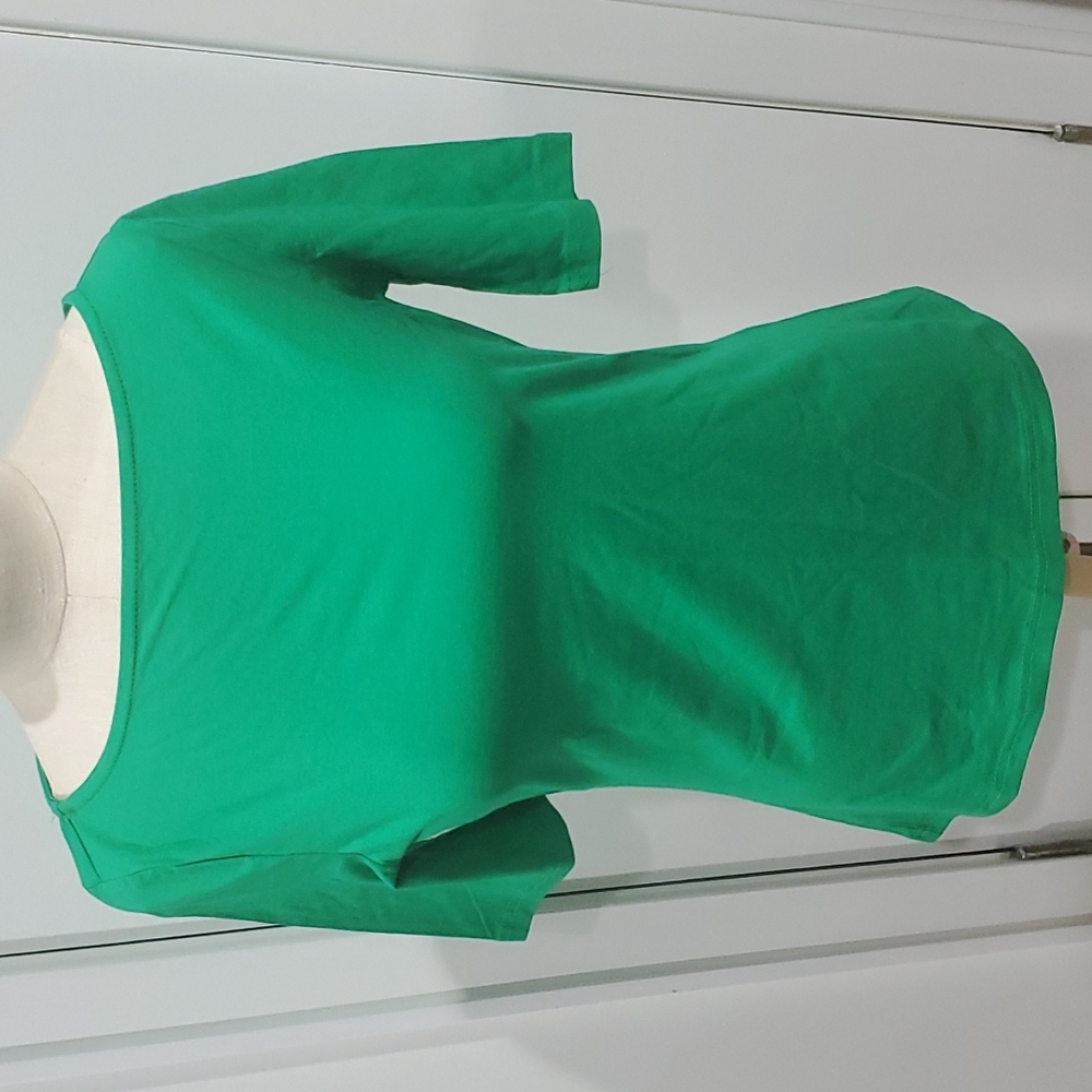 NY & Company Three-quarter Sleeve Green Top Small NWT